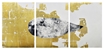 TRIPTYCH 210X100cm Total Intaglio Collagraph Print With Gold Leaves 2105 RASMI SOUKOULIS TRIPTYCH 210X100cm Total Intaglio Collagraph Print With Gold Leaves 2105 RASMI SOUKOULIS